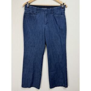 Dockers Women's Jeans Mid Rise 12P Dark Denim Cotton Blend Preppy Casual